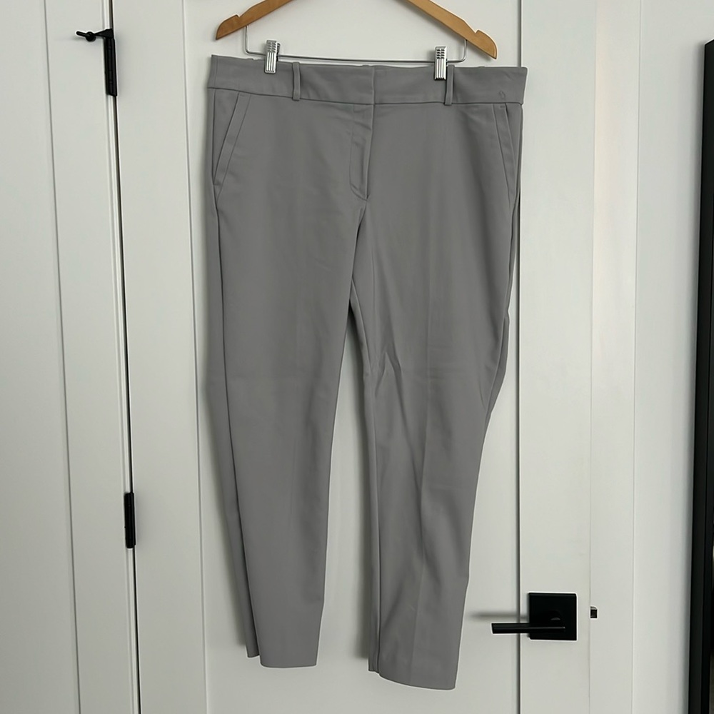 Loft size 16 sharkskin gray modern skinny ankle pants